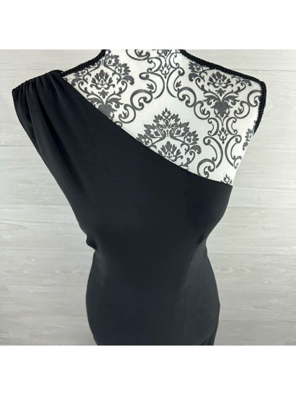 Anthropologie Hutch One Shoulder Asymmetrical Ruffle Hem Dress - Picture 4 of 9